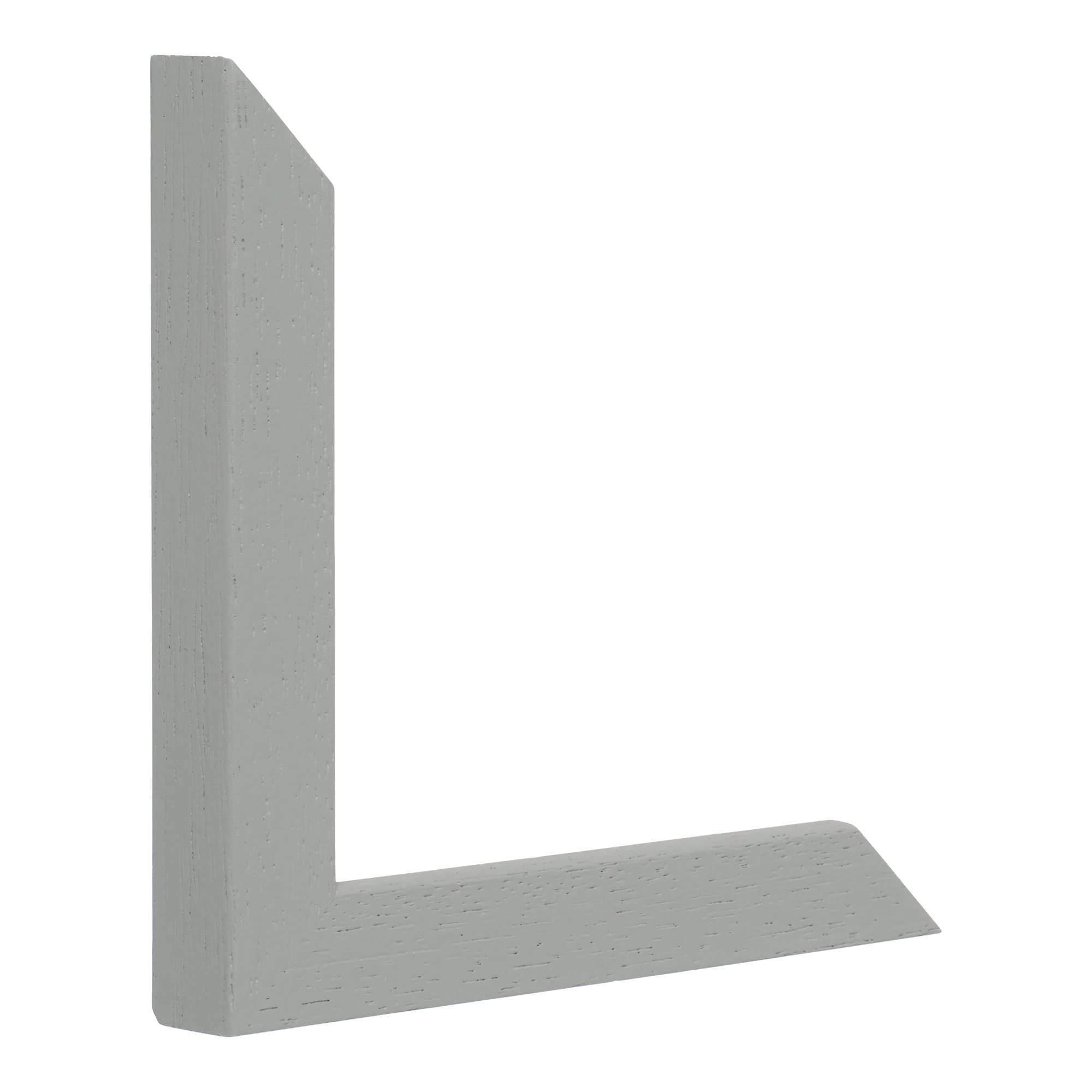 Vertical view of cube grey grain picture frame sample