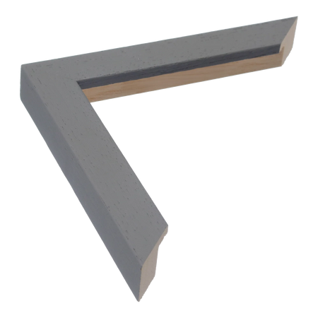 Cube in grey grain picture frame