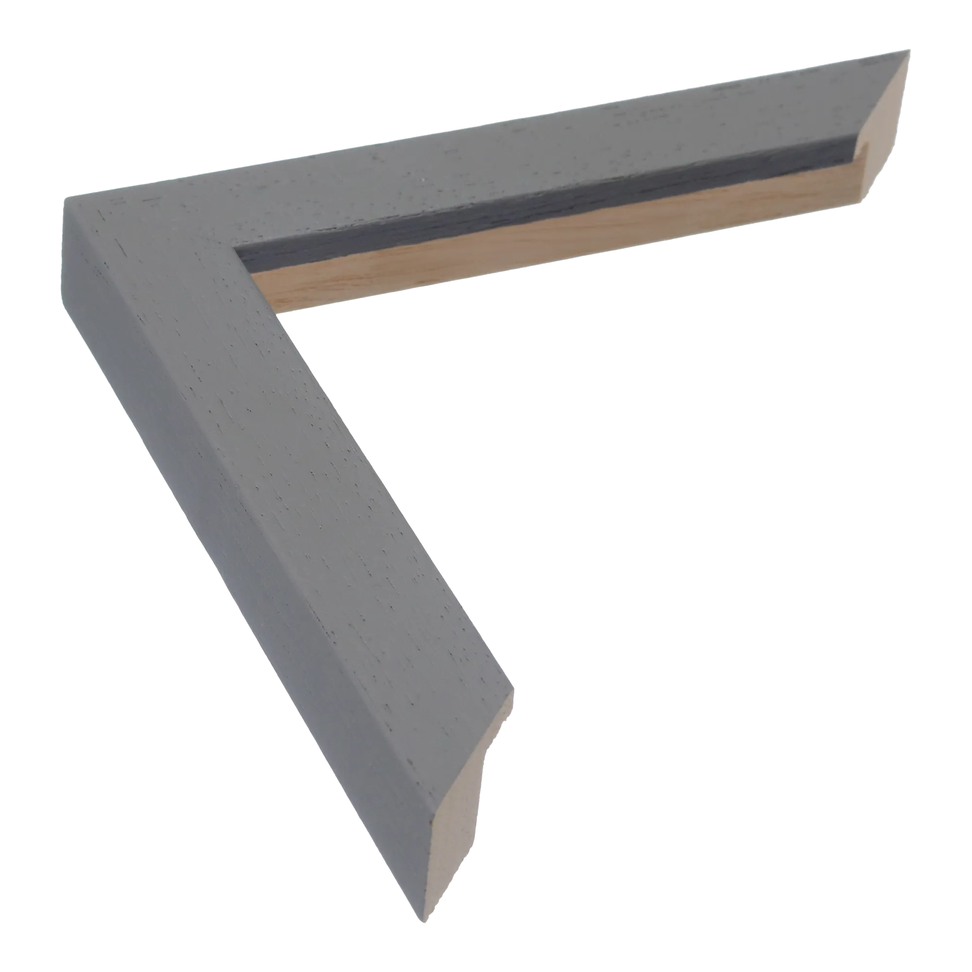 Cube in grey grain picture frame