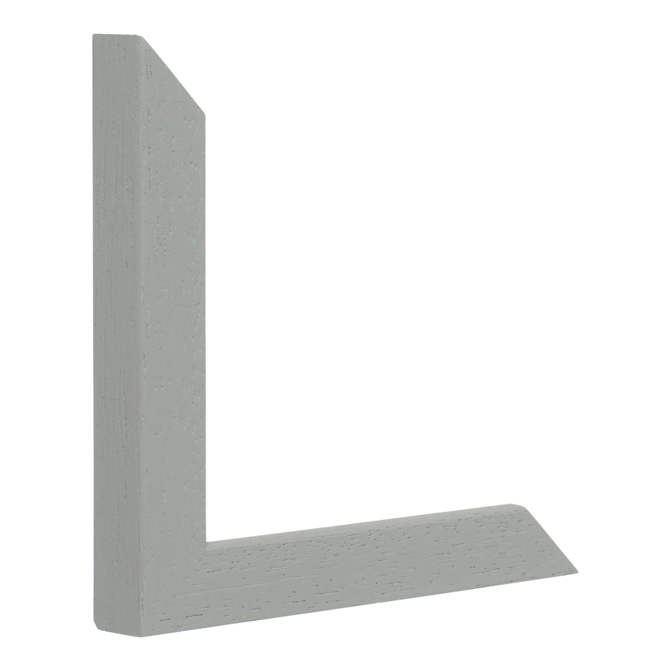 Vertical view of cube grey grain picture frame