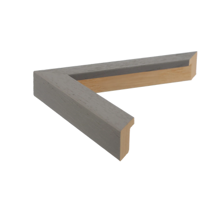 Side view of Cube picture frame in grey grain