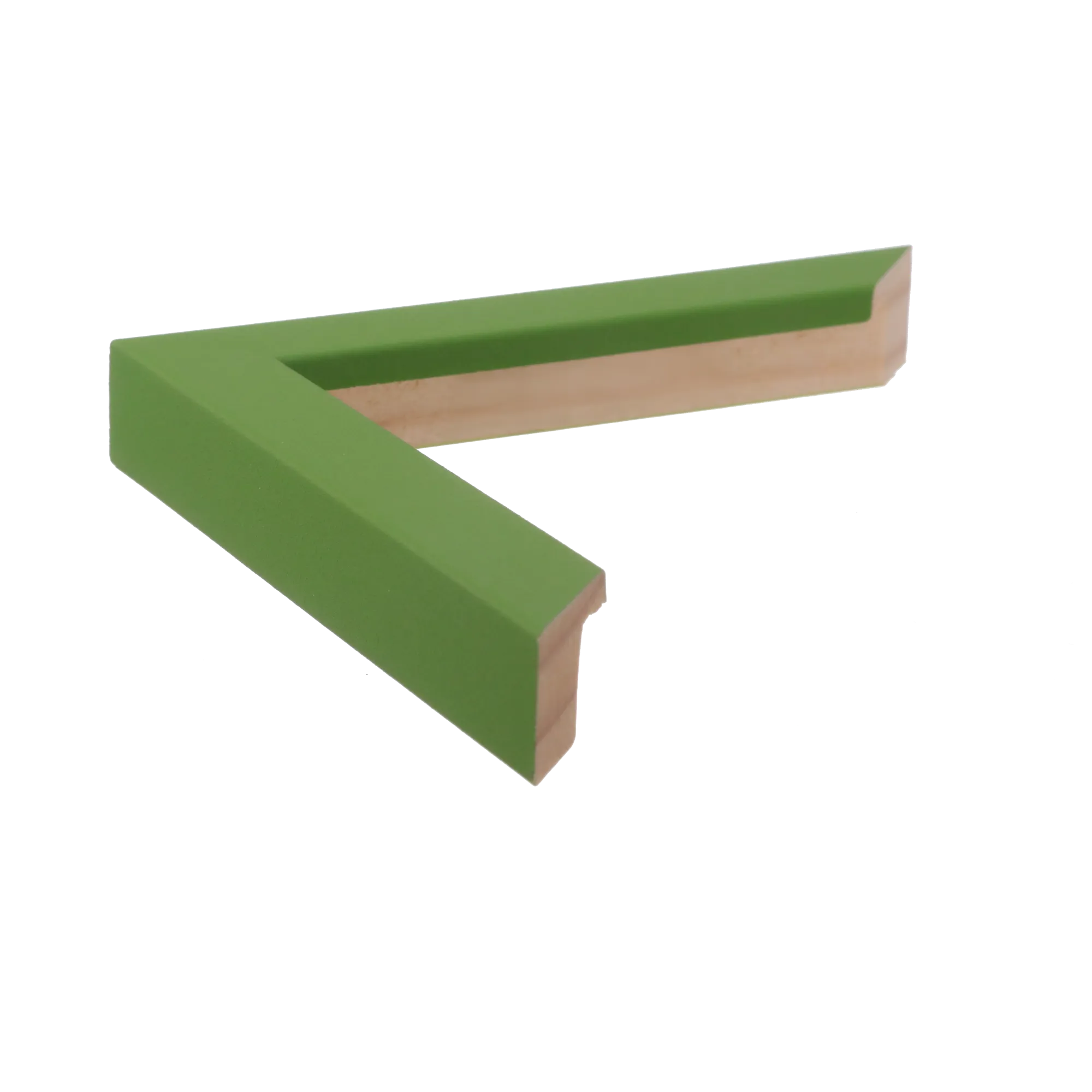 Side view of Cube picture frame in green