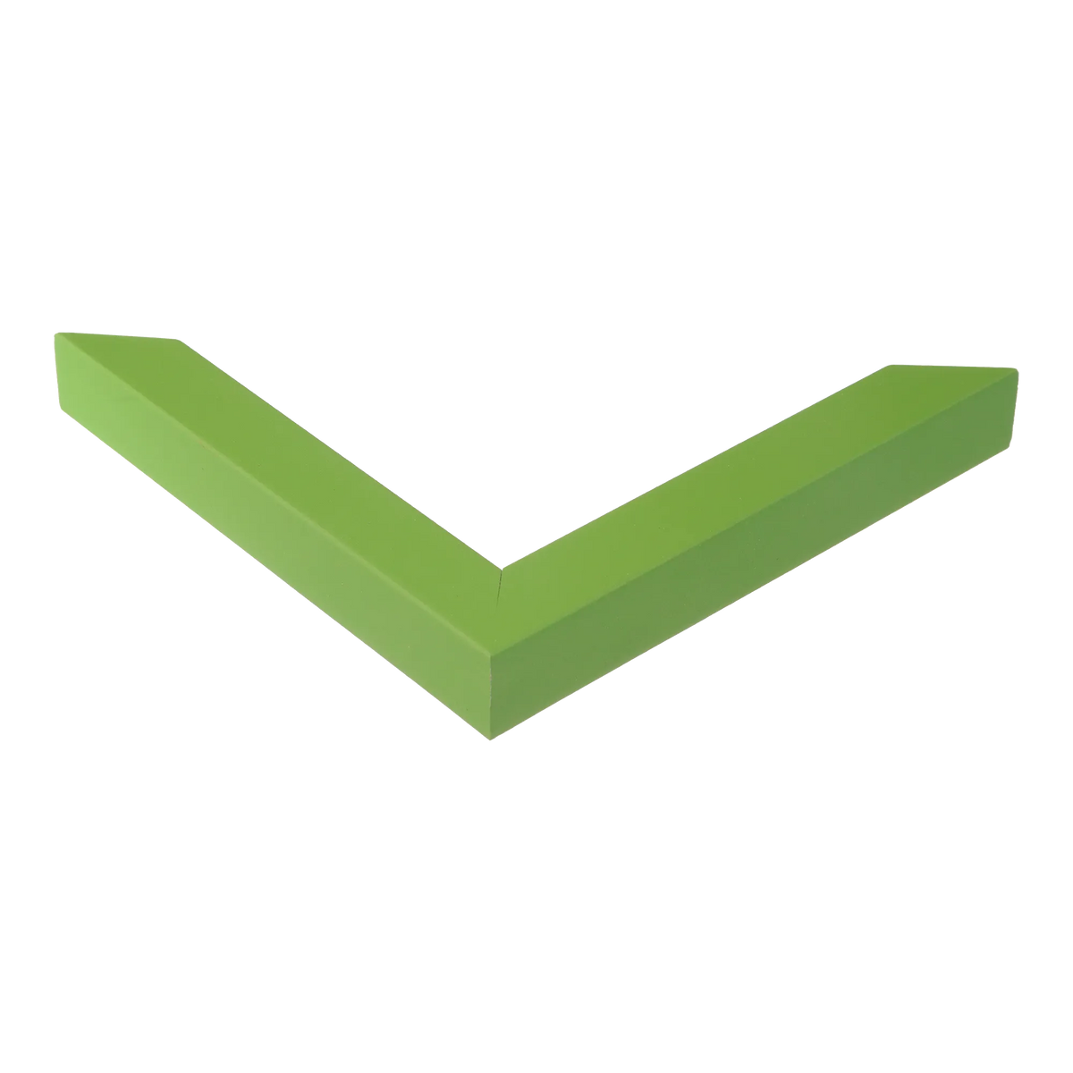 Corner view of Cube in green picture frame