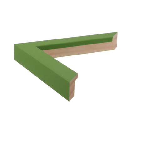 Side view of Cube picture frame in green