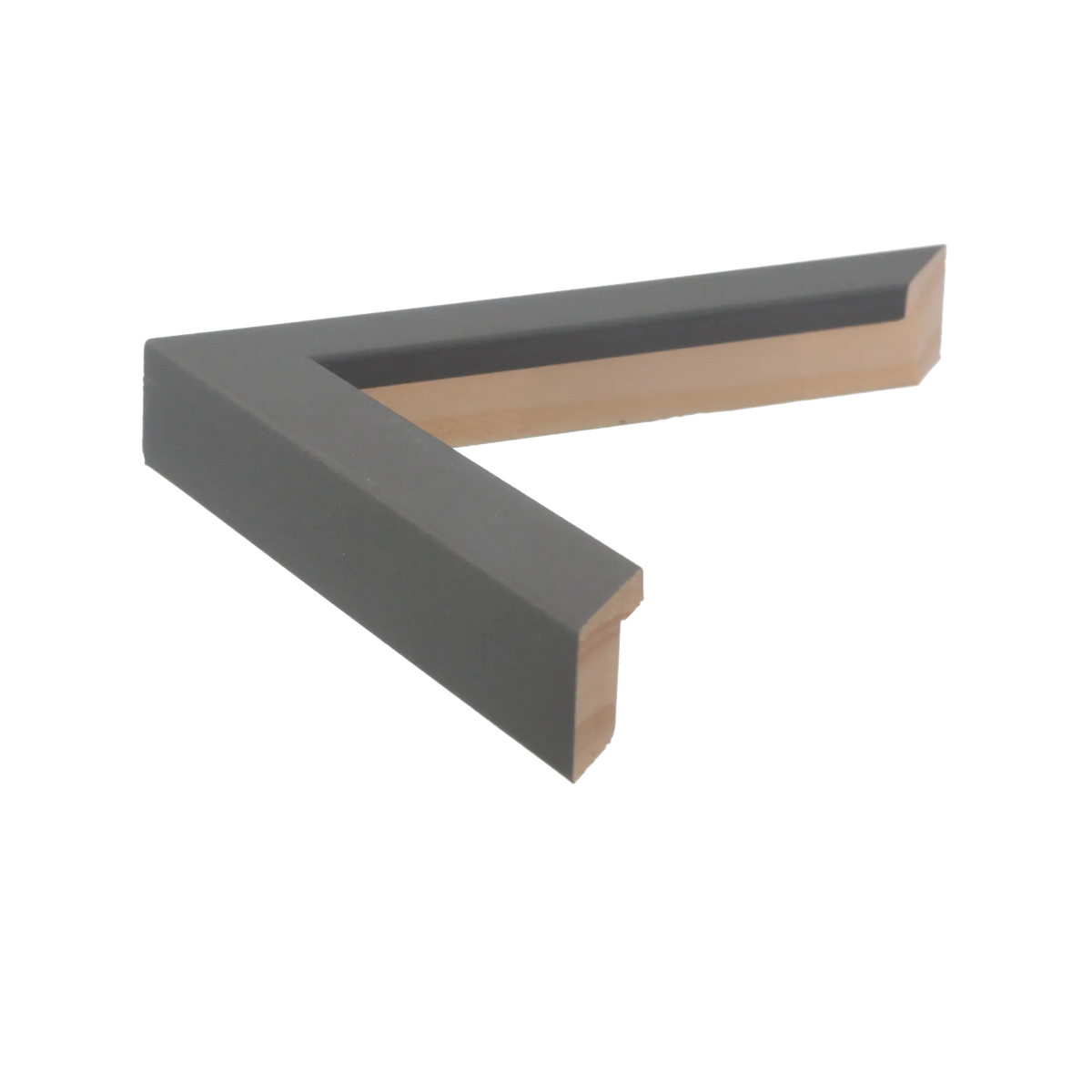 Side view of Cube picture frame in grey