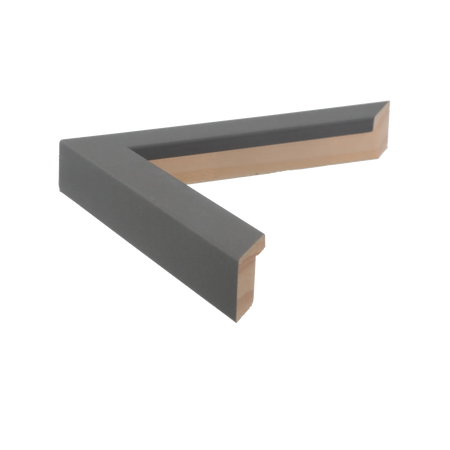 Side view of Cube picture frame in grey