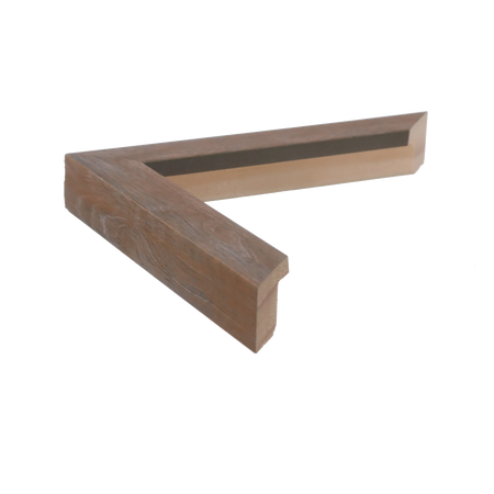 Side view of Cube picture frame in honey