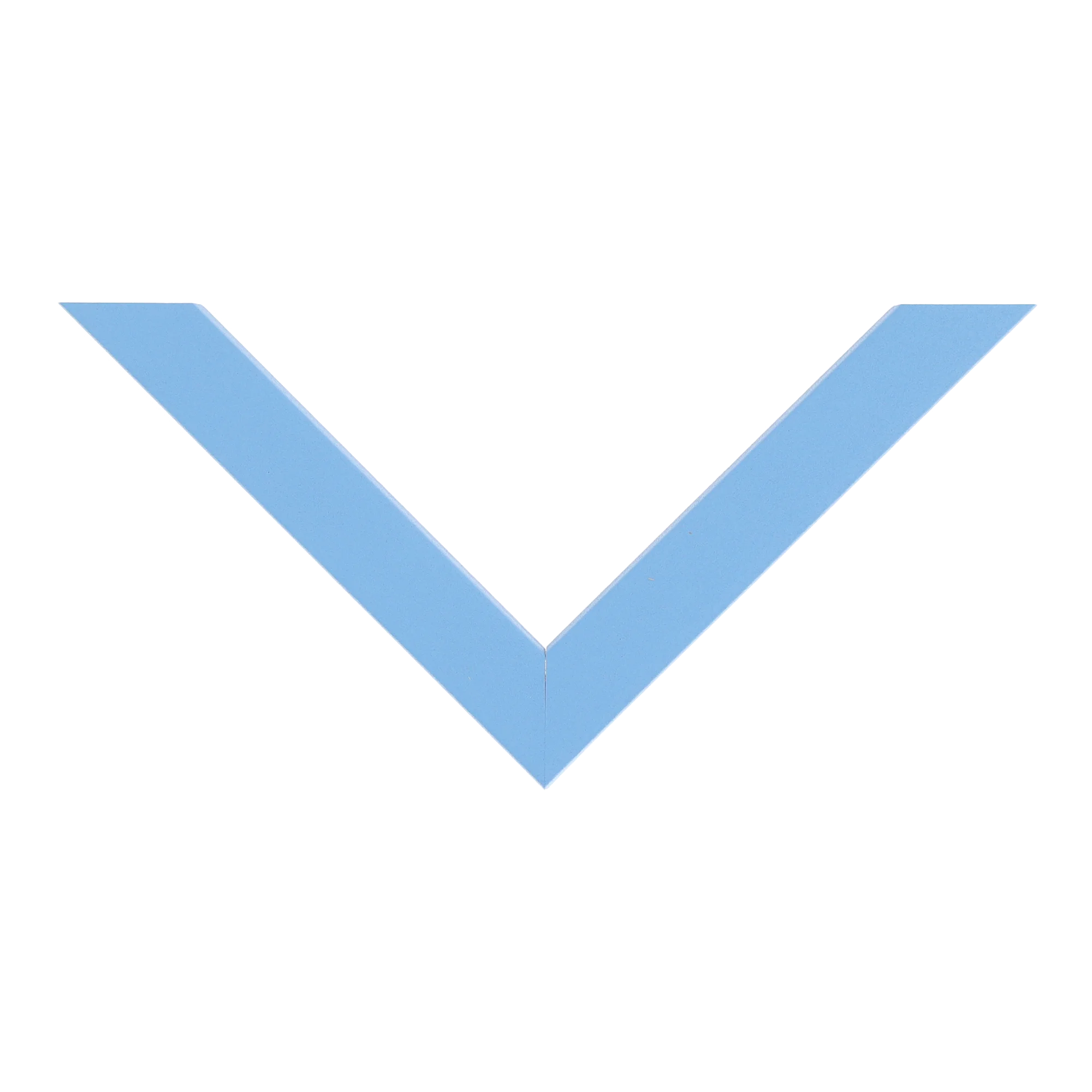 Top view of Cube picture frame in light blue