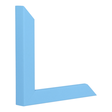 Cube in light blue picture frame