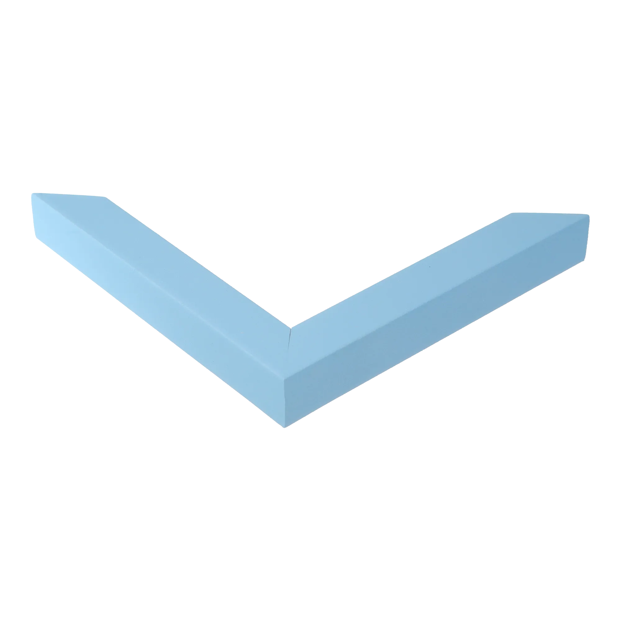 Corner view of Cube in light blue picture frame