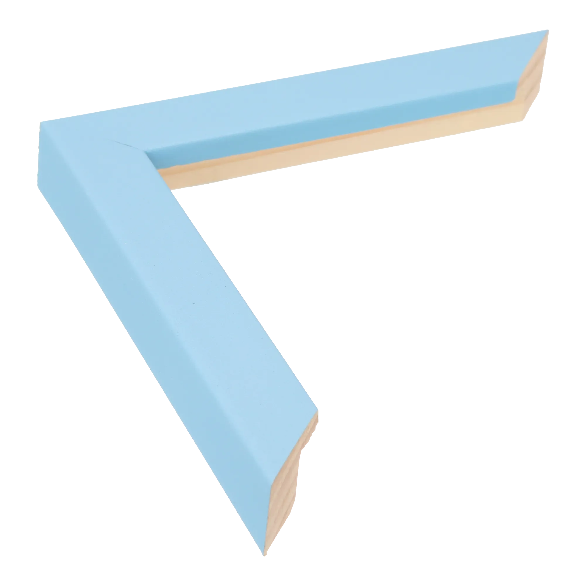 Cube in light blue picture frame