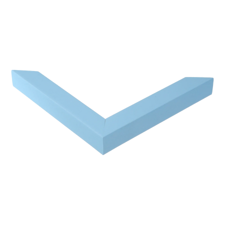 Corner view of Cube in light blue picture frame