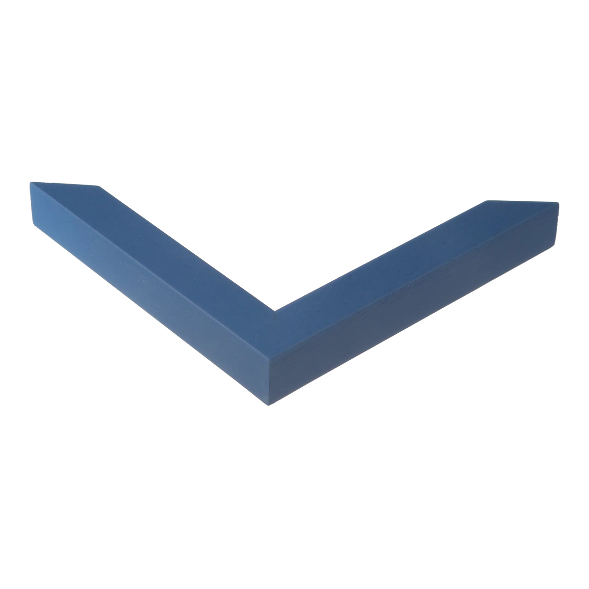 Corner view of Cube in navy blue picture frame