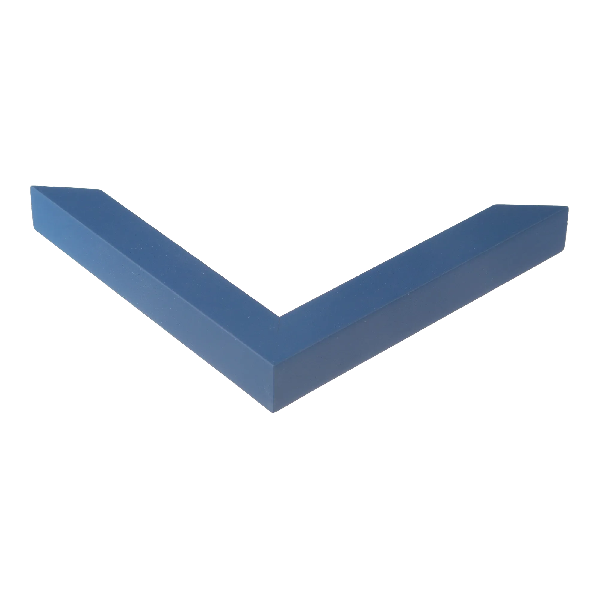 Corner view of Cube in navy blue picture frame