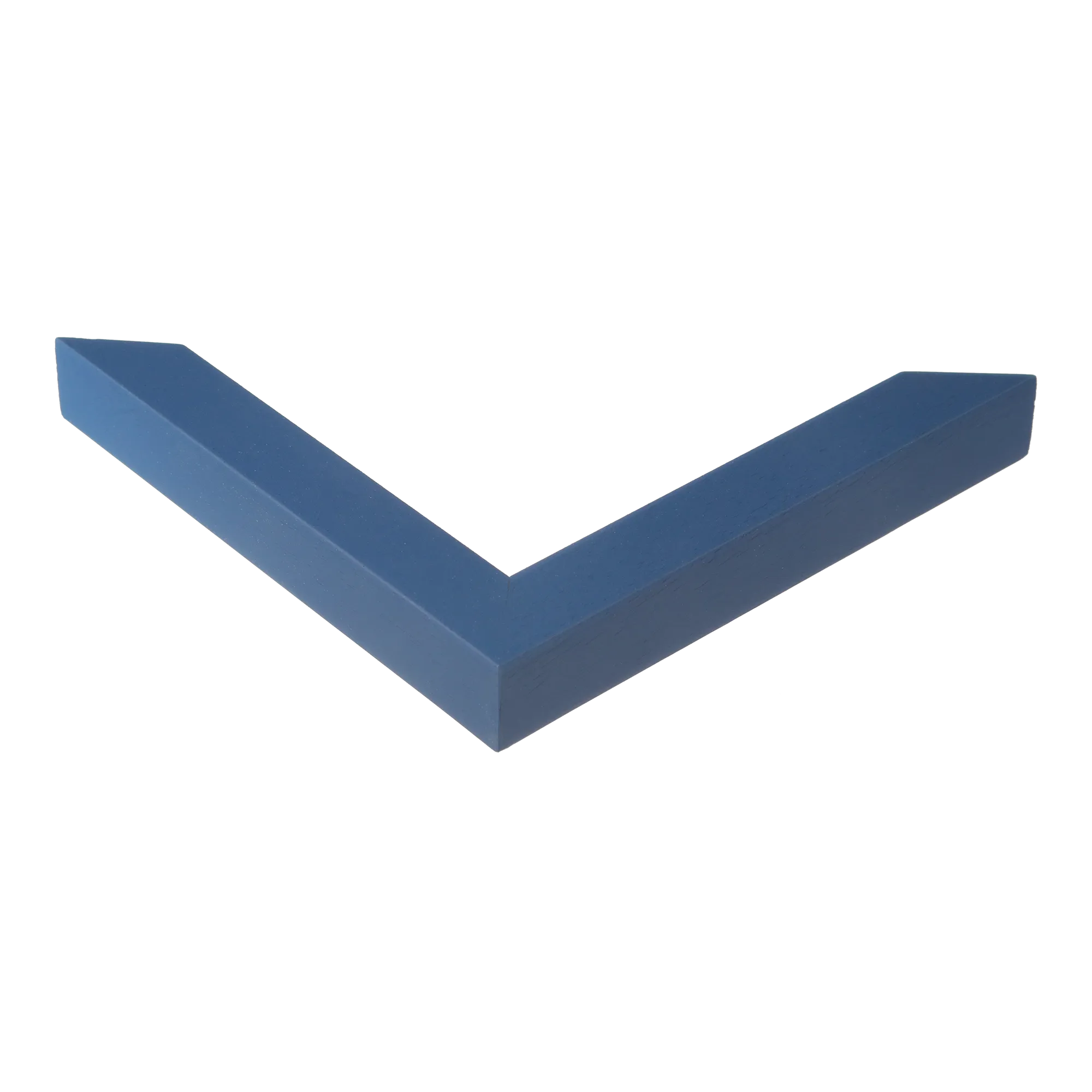 Corner view of Cube in navy blue picture frame