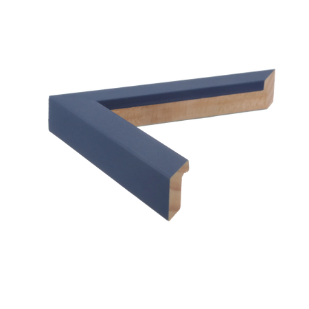 Side view of Cube picture frame in navy blue