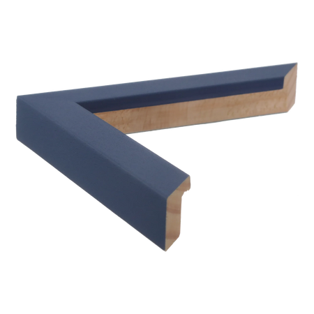 Side view of Cube picture frame in navy blue