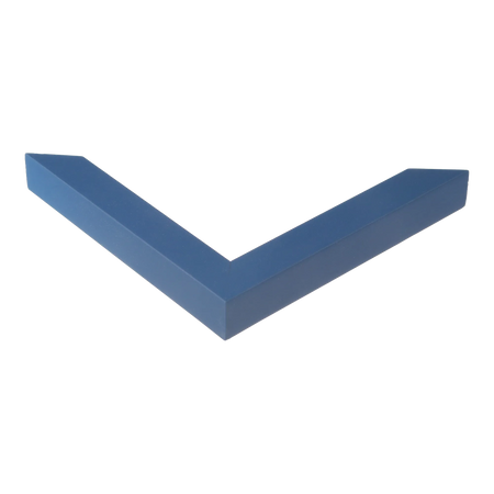 Corner view of Cube in navy blue picture frame