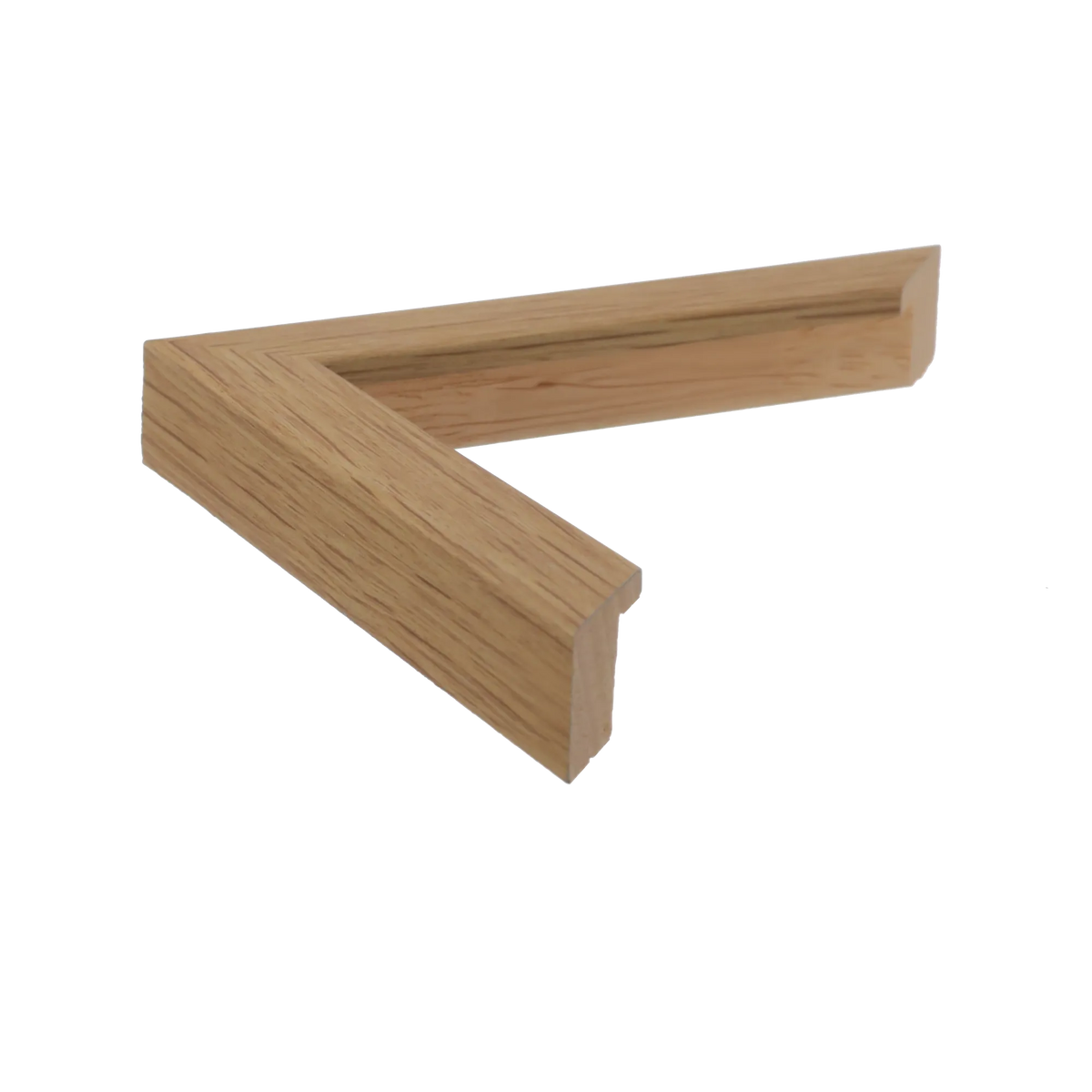 Side view of Cube picture frame in oak