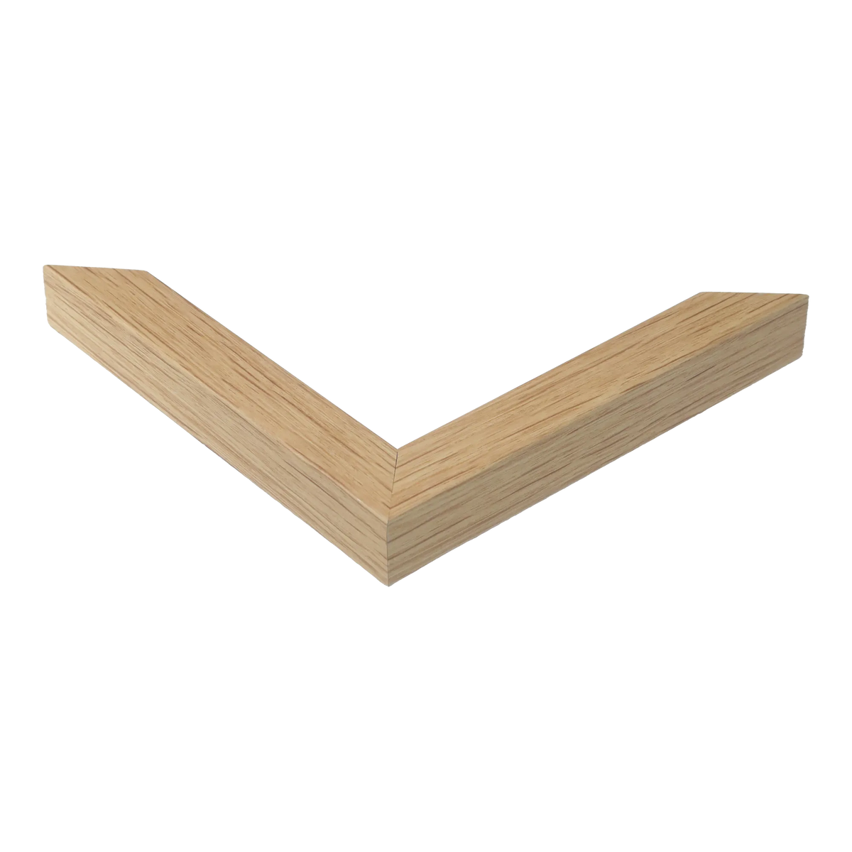 Corner view of Cube in oak picture frame