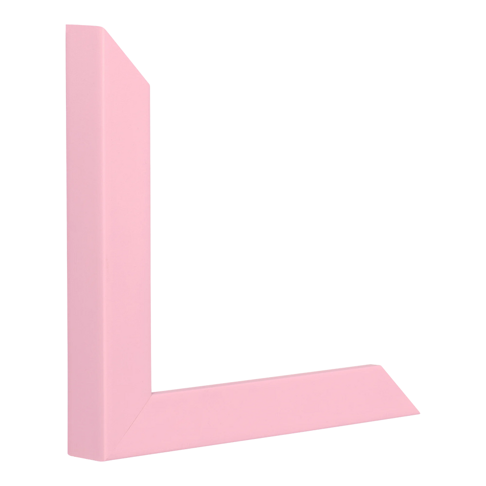 Vertical view of cube pink picture frame sample