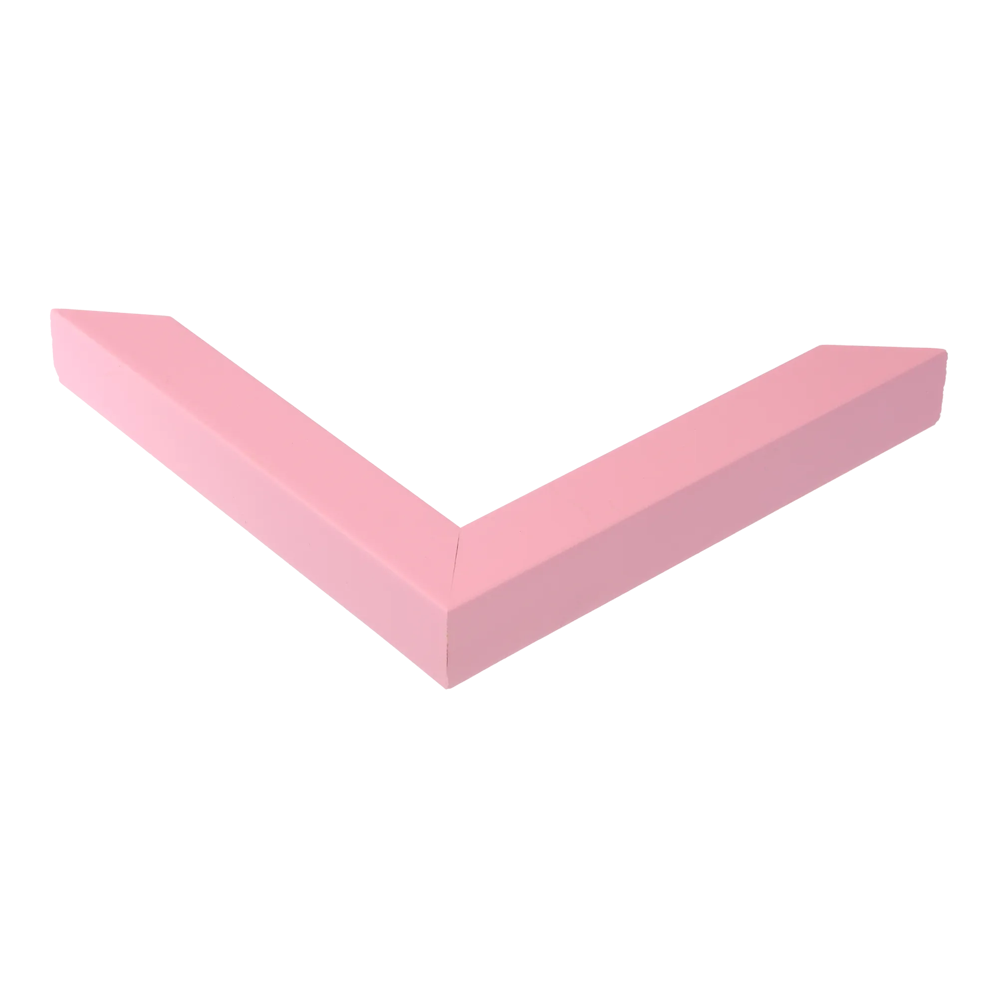 Corner view of Cube in pink picture frame