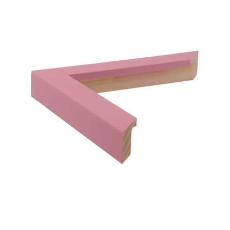 Side view of Cube picture frame in pink