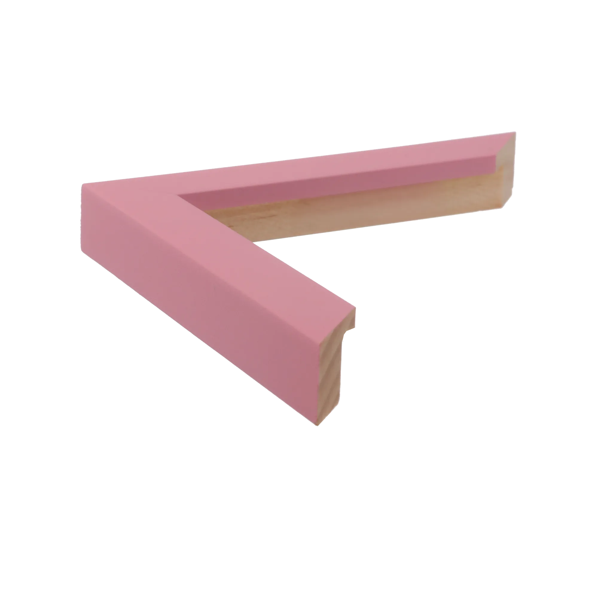 Side view of Cube picture frame in pink