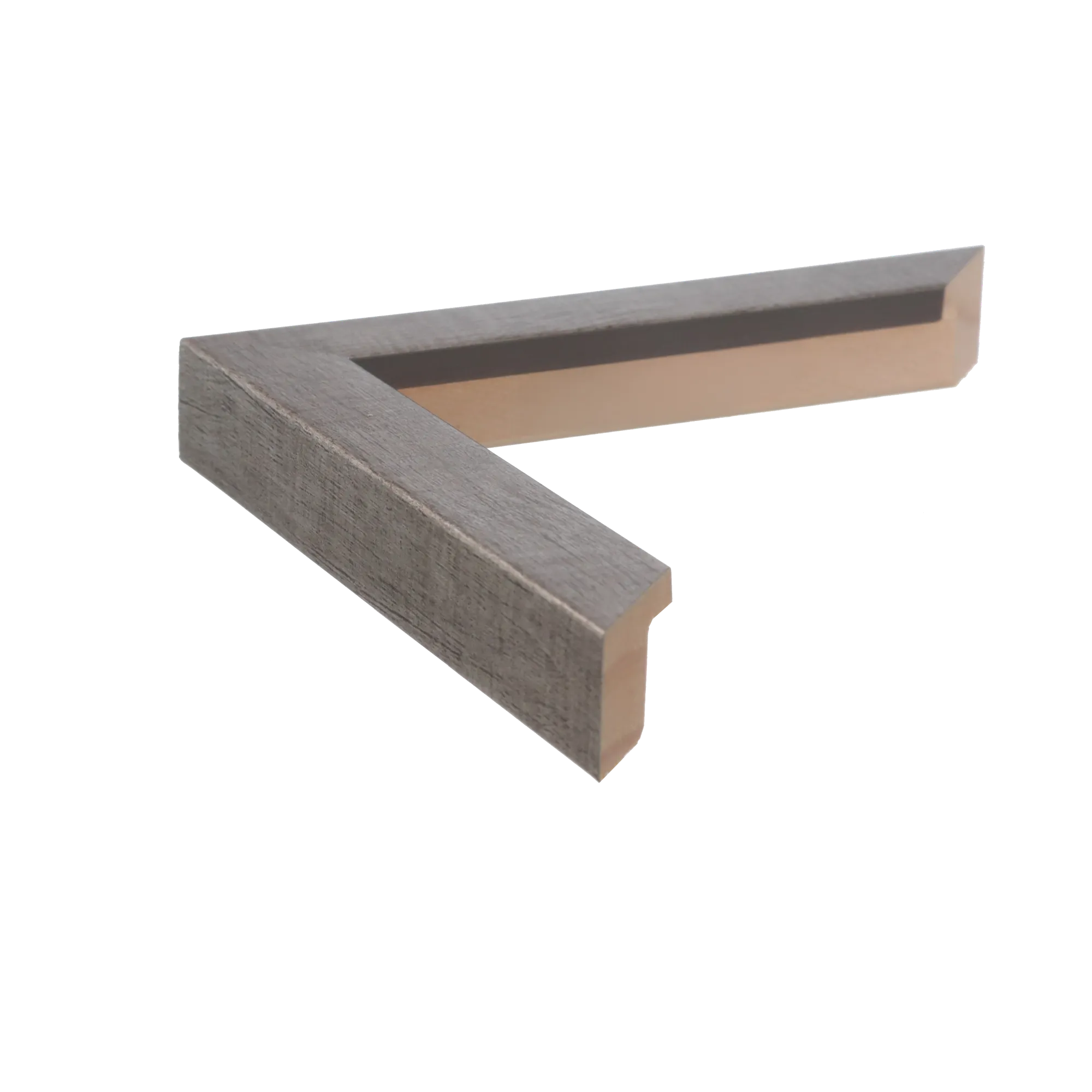 Side view of Cube picture frame in pewter