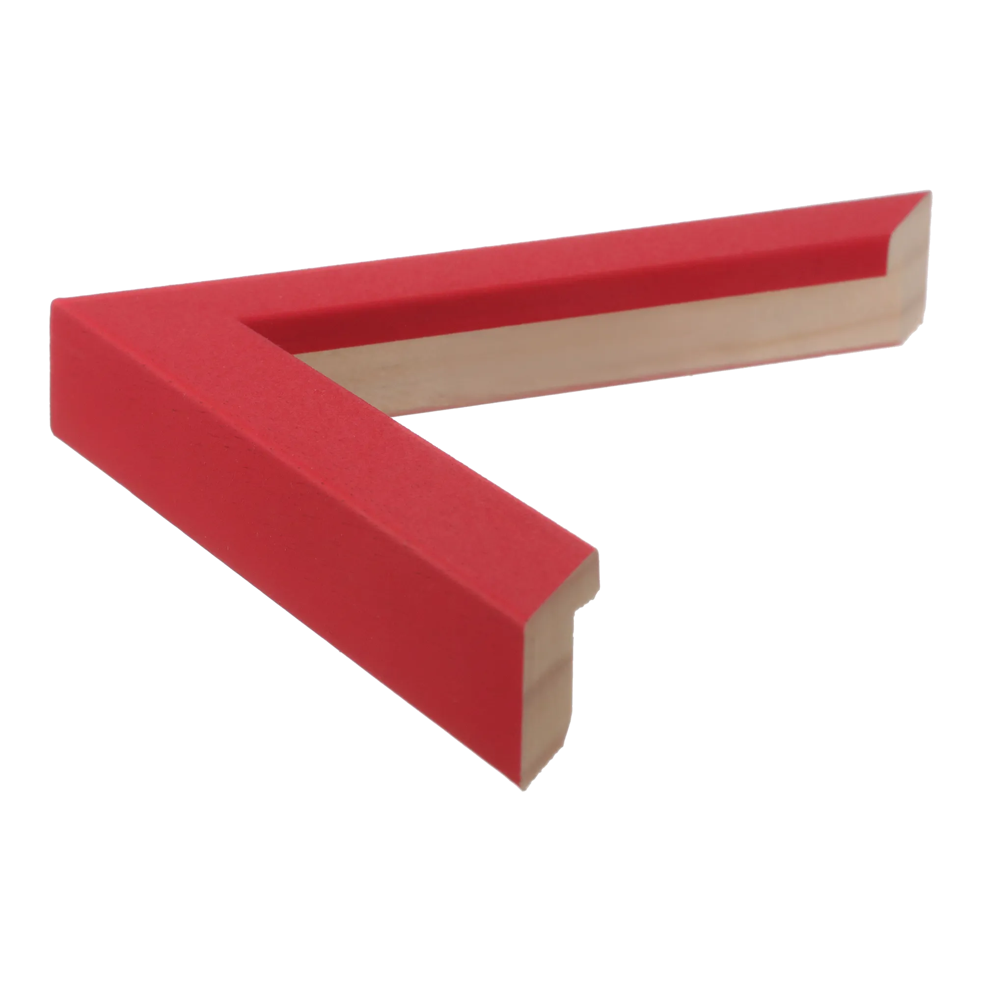 Side view of Cube picture frame in red