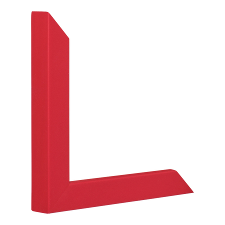 Vertical view of cube red picture frame