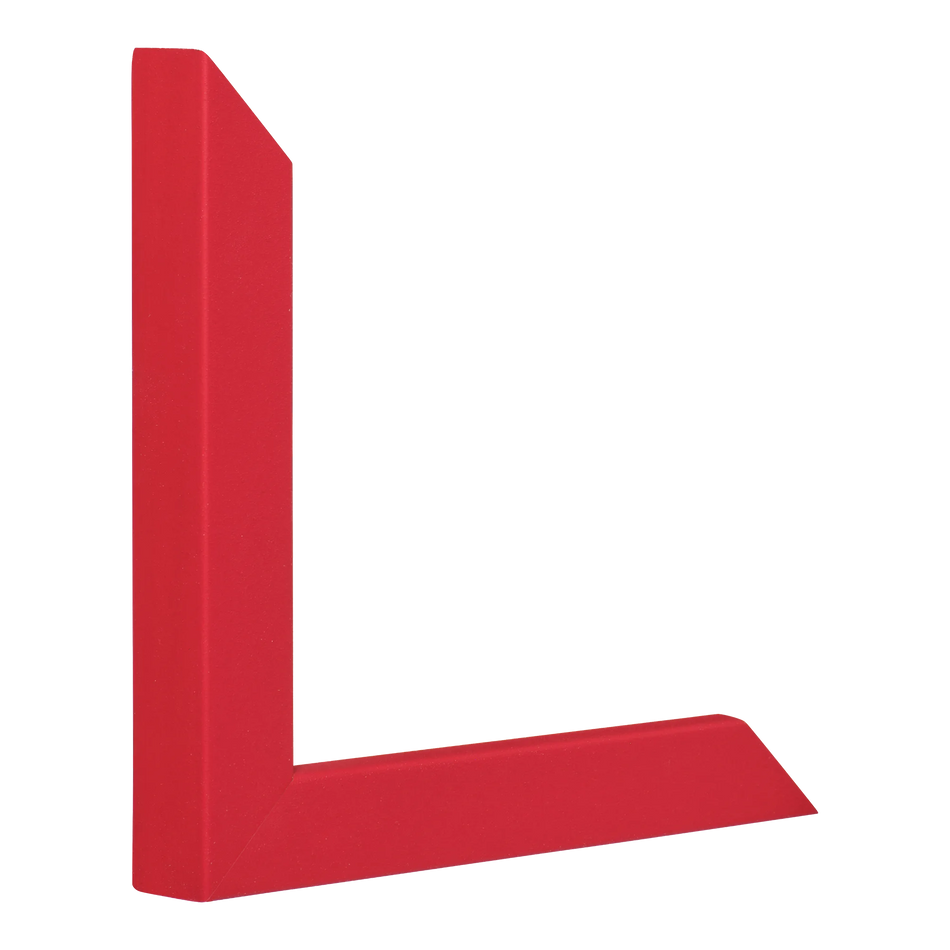 Vertical view of cube red picture frame