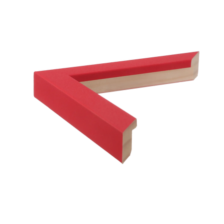 Side view of Cube picture frame in red