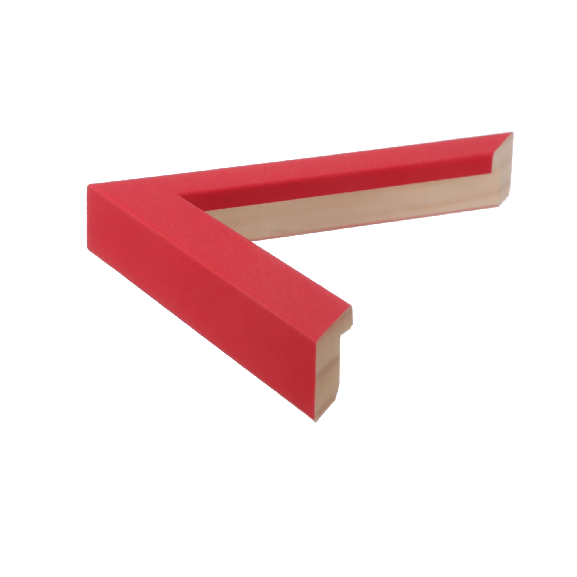 Side view of Cube picture frame in red