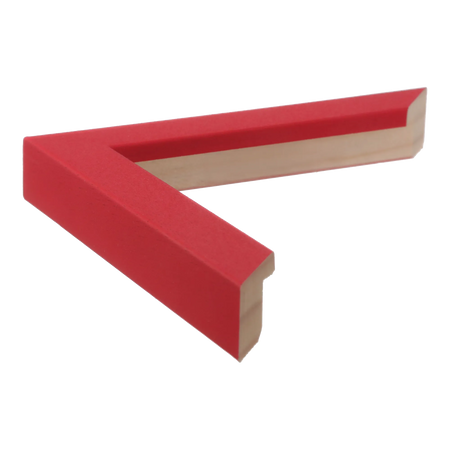 Side view of Cube picture frame in red