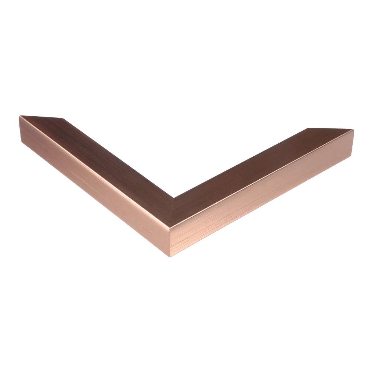 Corner view of Cube in rose gold picture frame