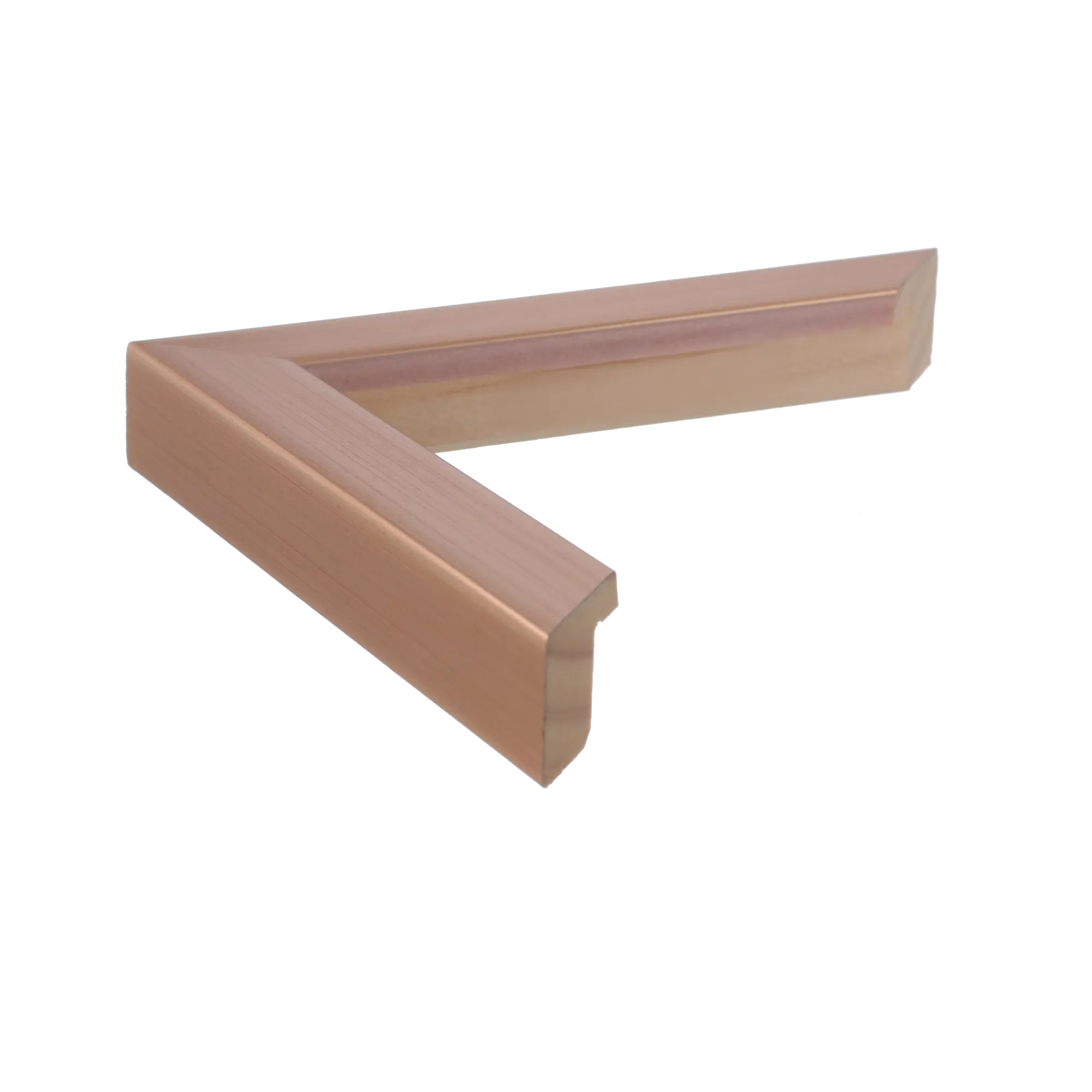 Side view of Cube picture frame in rose gold