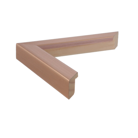 Side view of Cube picture frame in rose gold