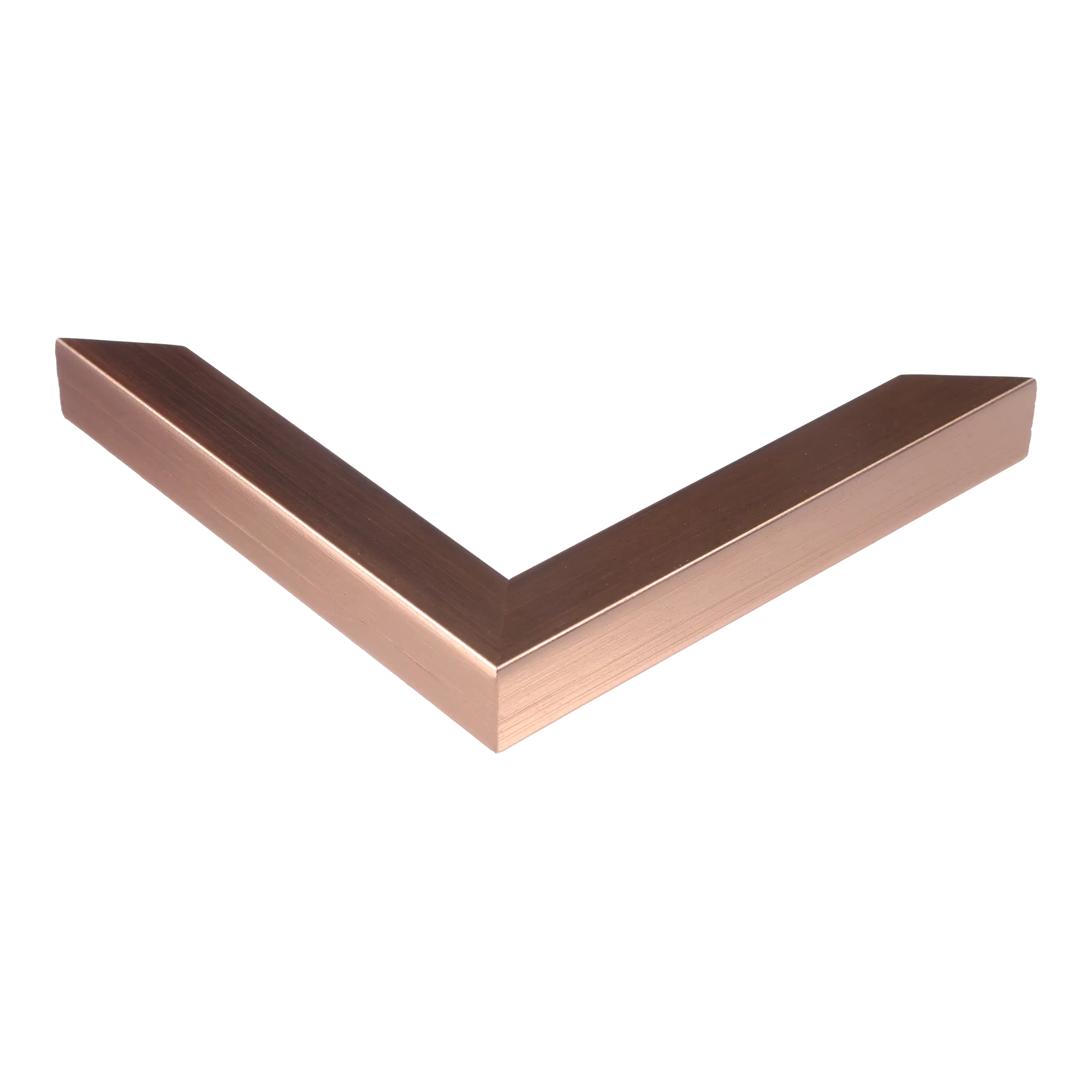 Corner view of Cube in rose gold picture frame