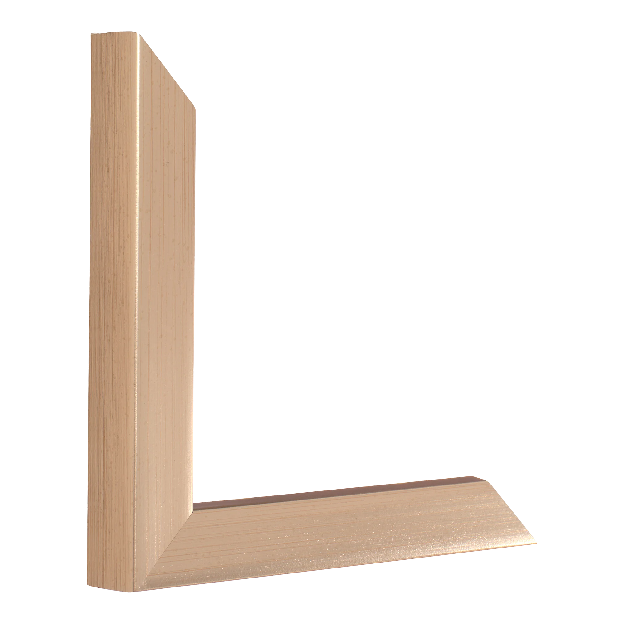 Vertical view of cube rose gold picture frame