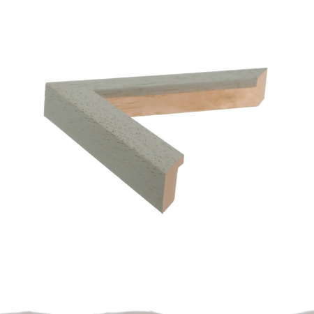 Side view of Cube picture frame in sage grain