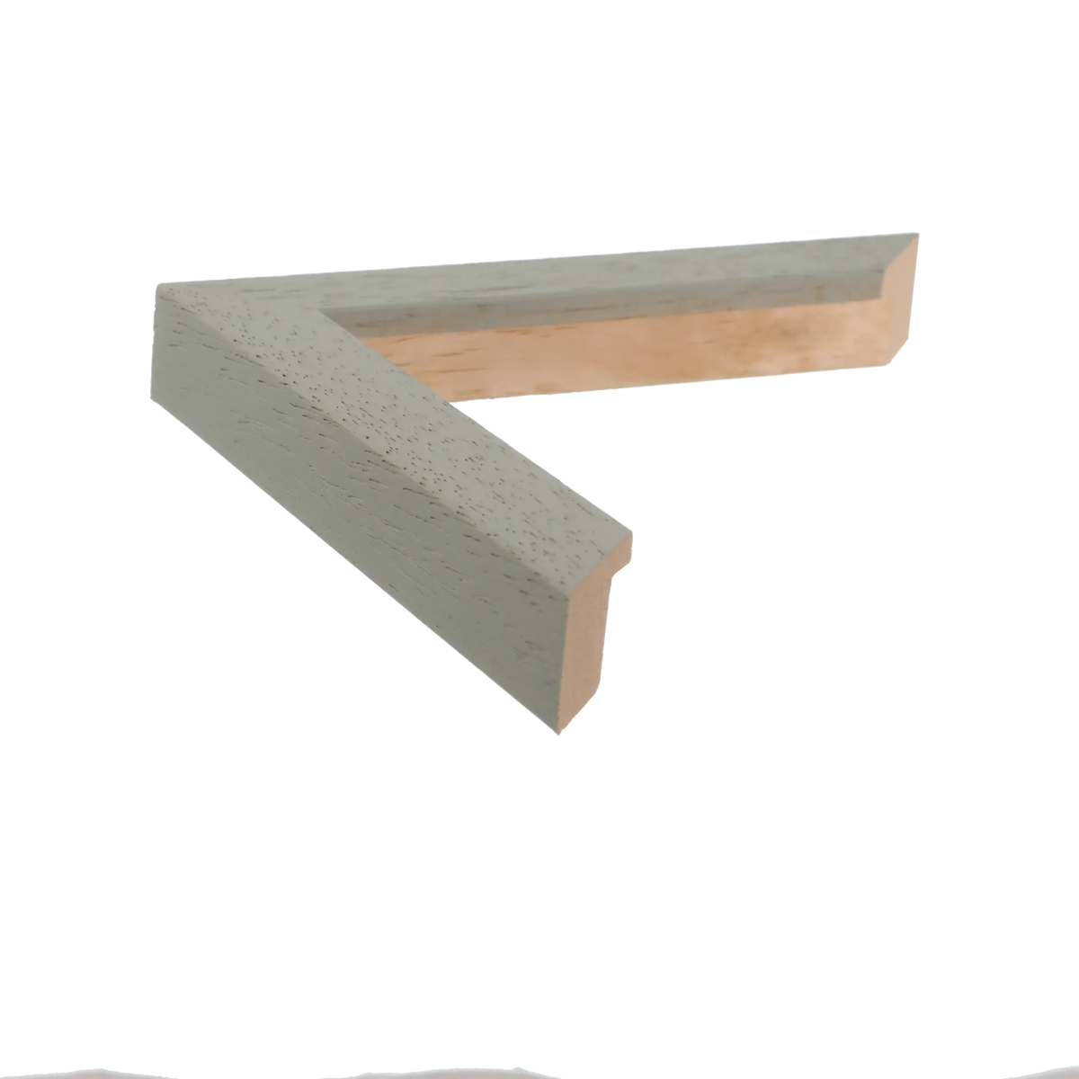 Side view of Cube picture frame in sage grain