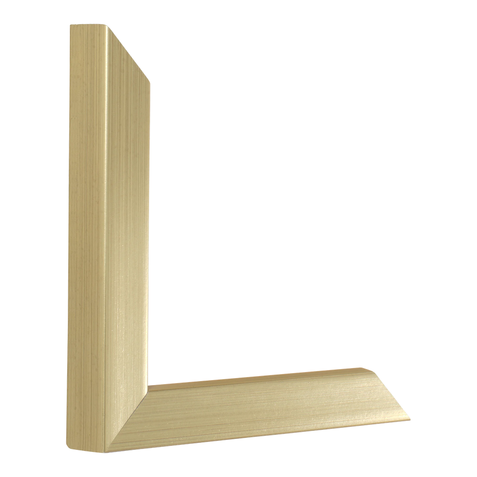 Vertical view of cube soft gold picture frame