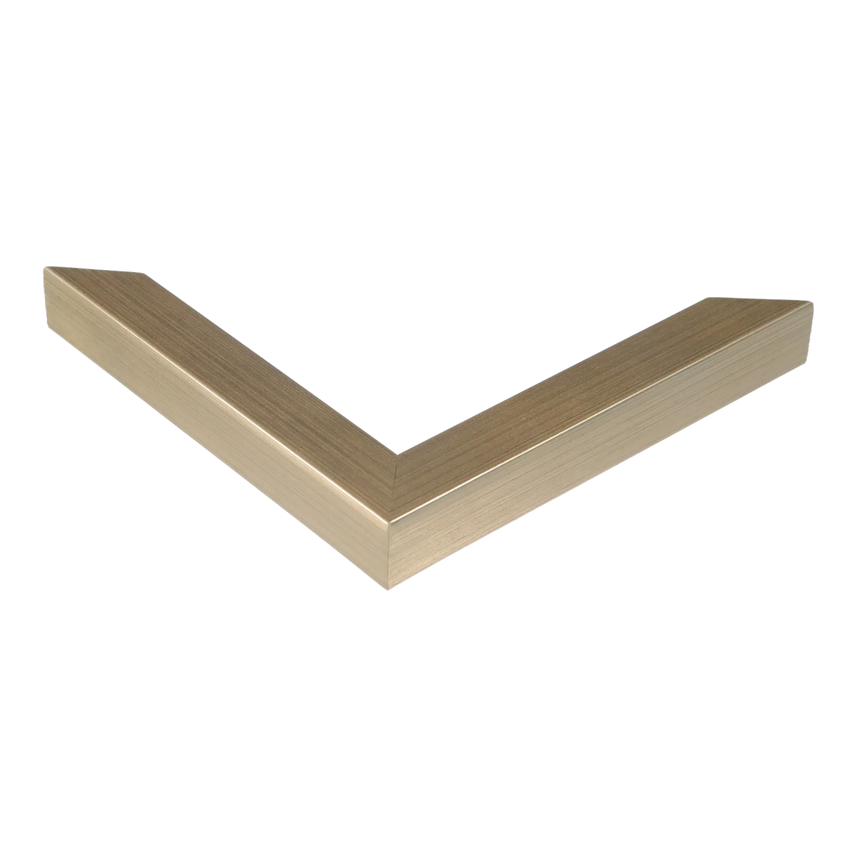 Corner view of Cube in soft gold picture frame