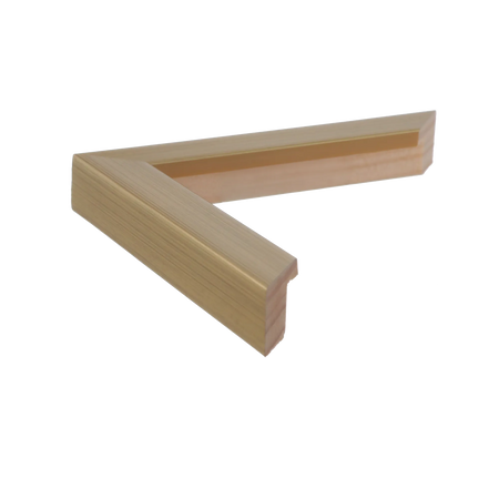 Side view of Cube picture frame in soft gold