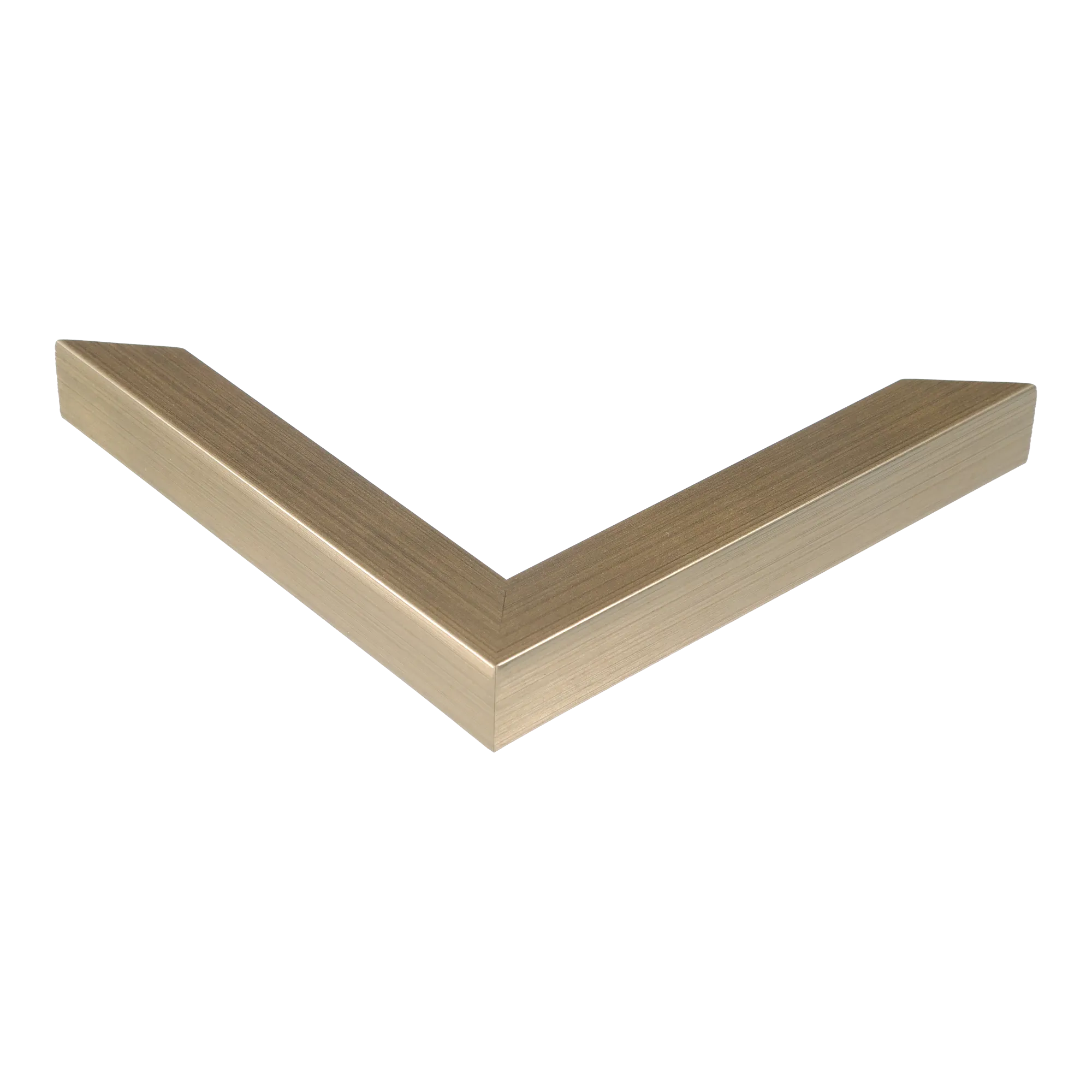 Corner view of Cube in soft gold picture frame