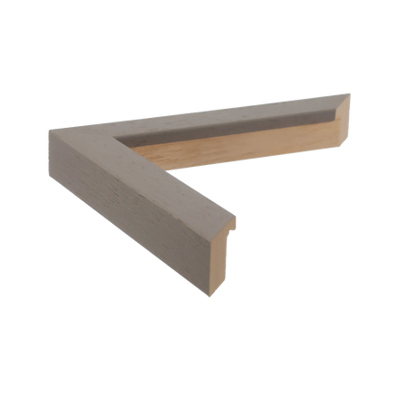 Side view of Cube picture frame in taupe grain