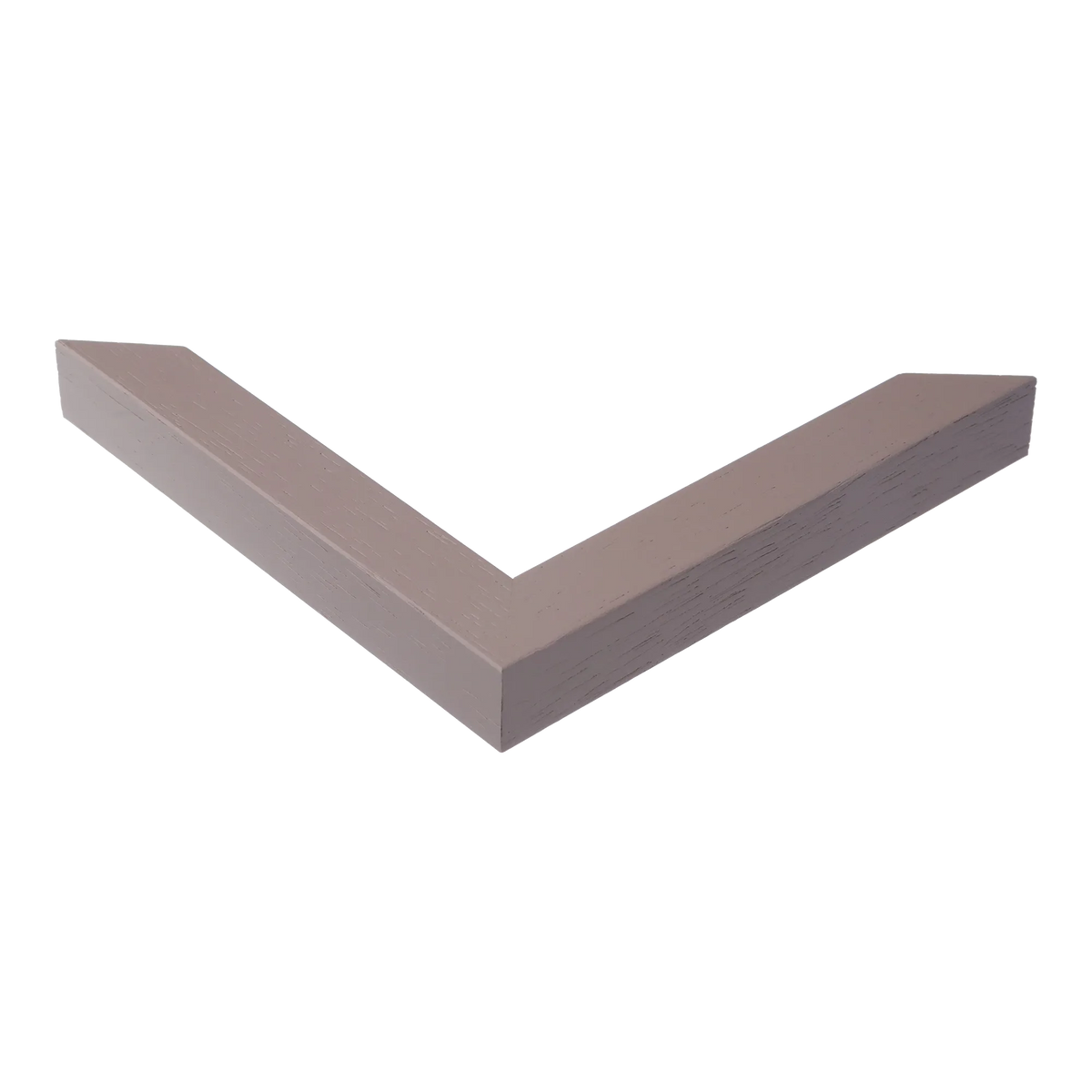 Corner view of Cube in taupe grain picture frame