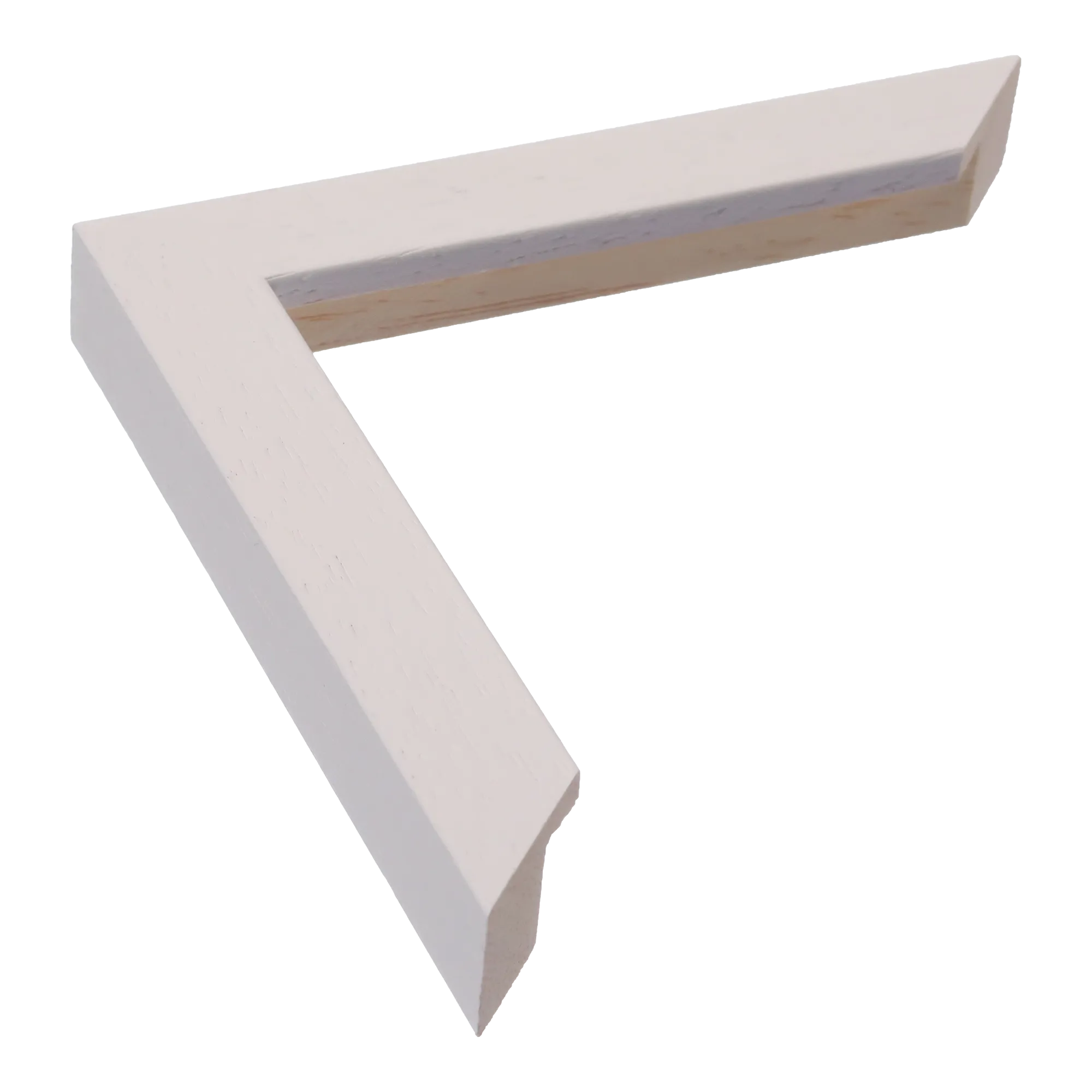 Cube in white grain picture frame