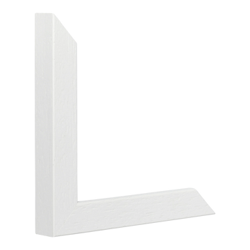 Vertical view of cube white grain picture frame sample